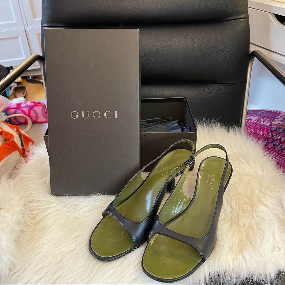 SOLD - GUCCI HEELED SANDALS - Picture 1 of 7